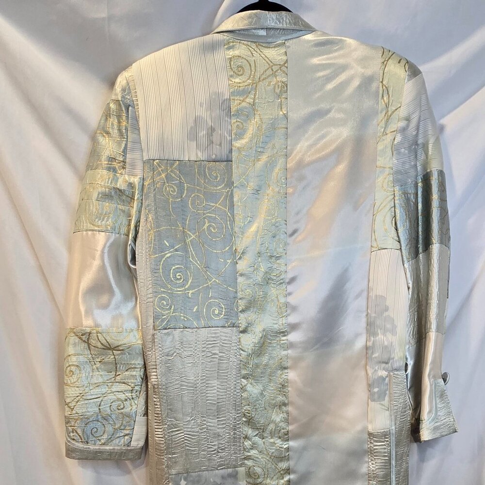 80's Jeanne Marc Collection Kimono Green With Gold Size 2 - Picture 11 of 14